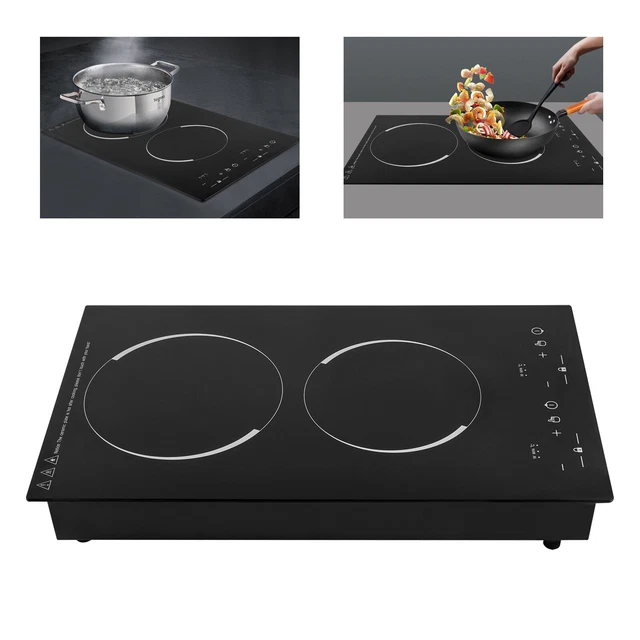 4000W 110V 2 Burners Dual Induction Cooktop Electric Hob Cook Top Stove