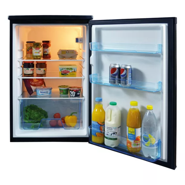 Freestanding Under Counter Larder Fridge & Freezer Set, Black, Igenix IGFRB 3