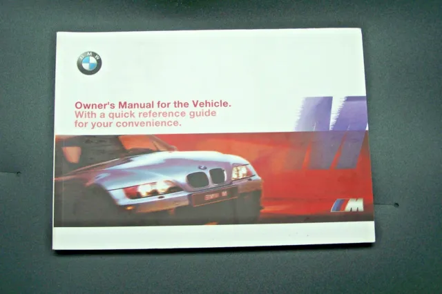 2001 bmw z3 m roadster coupe Owners Manual E36 parts 3 Series new original mz3