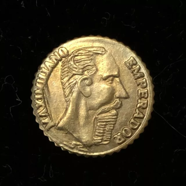 1865 RS MEXICO GOLD Emperor MAXIMILLIANO Gold Wedding Token Unc. 1865 RS MEXICO GOLD Emperor MAXIMILLIANO Gold Wedding Token Unc.