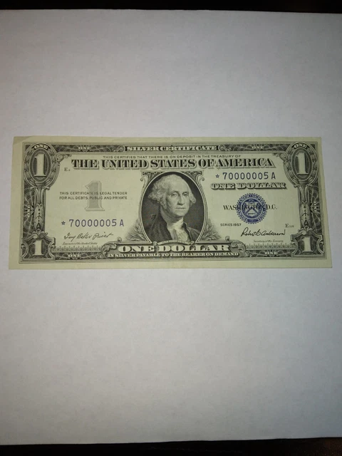 1957 $1 Silver Certificate very low serial star note