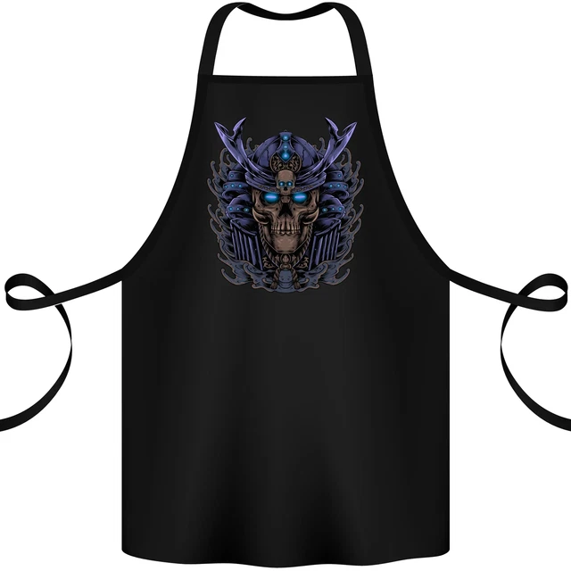 Grembiule Samurai Skull MMA Palestra Arti Marziali Allenamento Cotone 100% Biologico