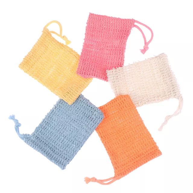 Cotton Linen Soap Saver Pouch Bar Bags Exfoliating Net Mesh for Shower    ne