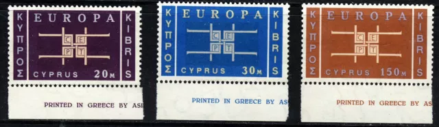CYPRUS 1963 The Europa Set SG 234 to SG 236 MINT