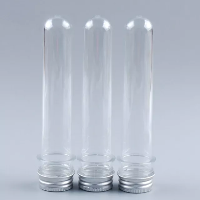 10 piezas botella de tubo de PET transparente de laboratorio 50 ml botella recargable cilíndrica lata $g