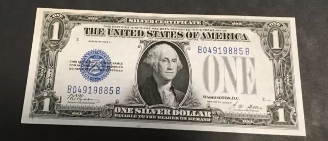 1928 A $1 one Dollar  Fr. 1601 BB Block SILVER CERTIFICATE “FUNNYBACK”