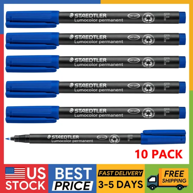 Staedtler Lumocolor Permanent Universal Fine Pens 10 Pack 318-3 VE