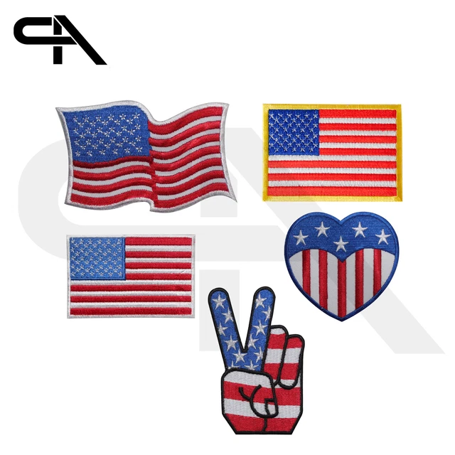 Patch Brodé À Coudre Oman Drapeau Thermocollant Pour Vêtements 9x6cm
