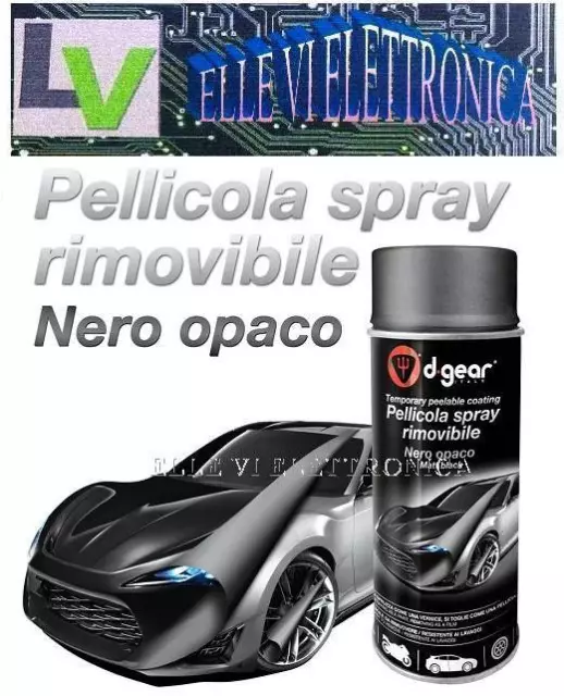 Vernice removibile NERO LUCIDO 400ml Pellicola spray D GEAR car