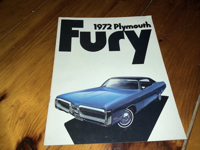 Vintage 1972 Plymouth Fury Car Dealership Sales Brochure