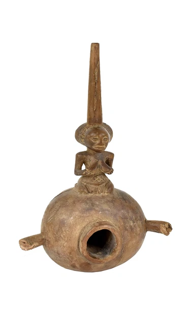 Figura femenina Luba Pipe arte africano del Congo