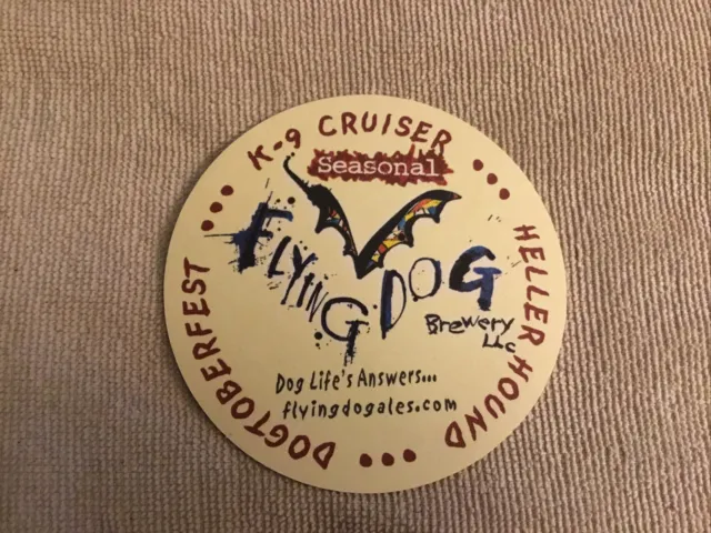Flying Dog Brewery Beer Coaster, Denver, CO