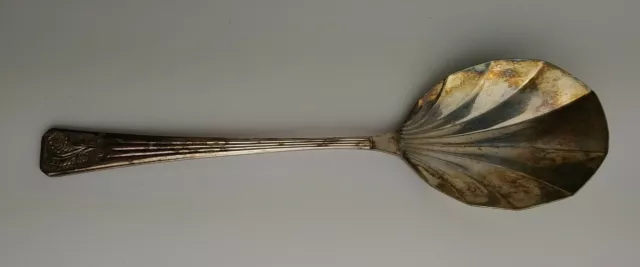 Falstaff Silver Plated Spoon Large England 22cm long Serving Spoon 3