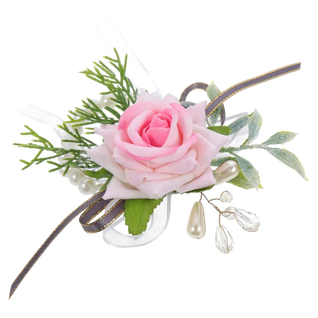 Pulsera corsé de muñeca novia flor corsé de boda