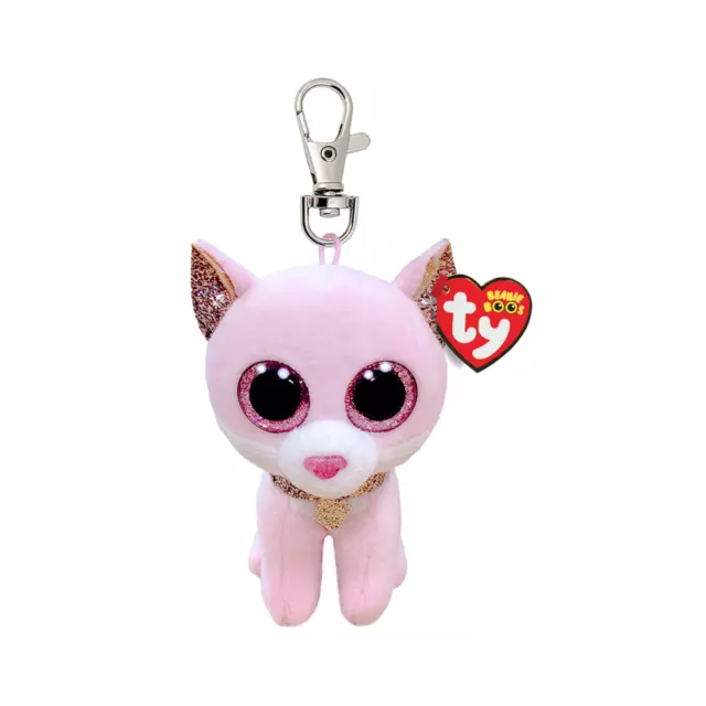 TY SOFT BEANIE BOO with CLIP FIONA PINK CAT Birthday