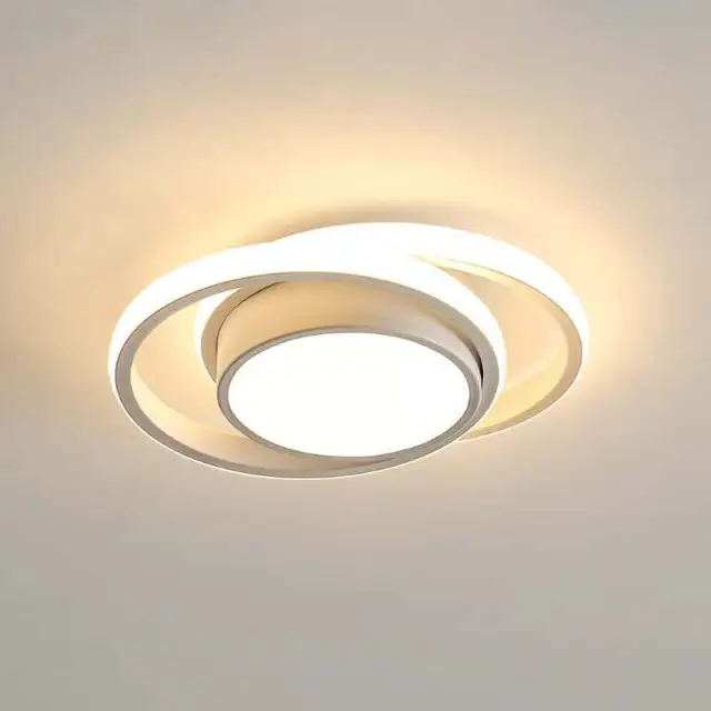 Plafonnier Led Rond 32W Luminaire Blanc Chaud Lampe Murale Cuisine Chambre Salon