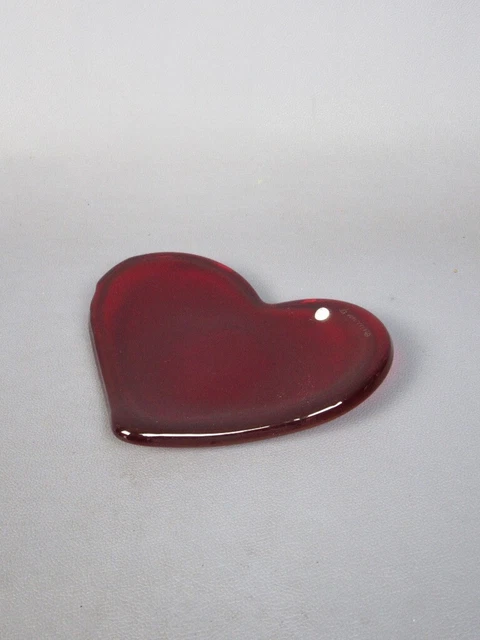 Pendentif Coeur En Verre De Murano Violet - Neuf Sans Emballage - Bijou Artisanal