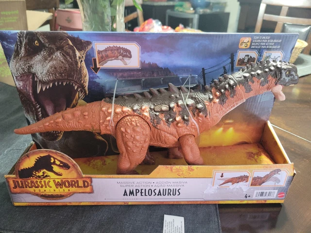 Jurassic World Figurine Articulée Et Sonore De Skorpiovenator Attaque Rugissante (33 Cm) Avec Code ADN Caché Et Scannable, à Collectionner, Jouet Enfant, Dès 4 Ans, HDX37