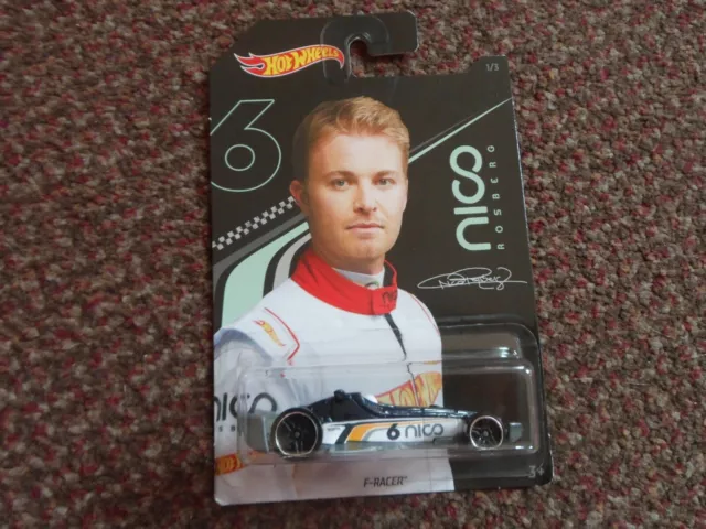 new hot wheels nico rosberg f racer car - BNIP