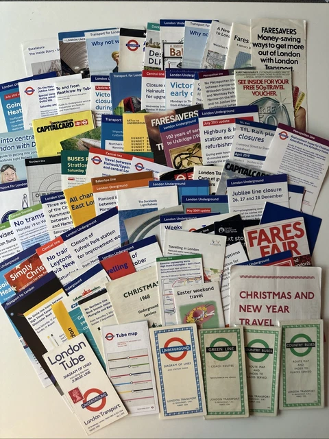 LOT OF X79 1961 2020s London - Lot Of X79 1961 2020s London Underground Tube Maps.webp