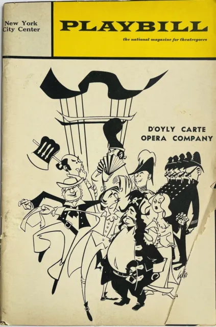 D'Oyly Carte Opera - Broadway Playbill - Nov 1968 - Gilbert & Sullivan