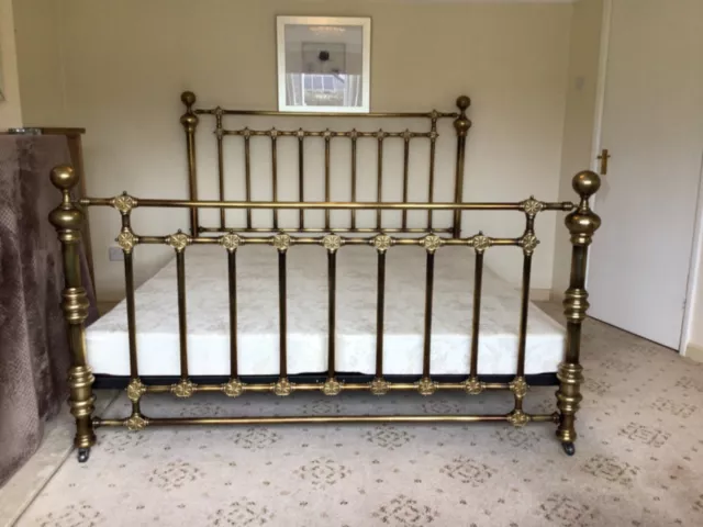 £5,500.00 Superior And So To Bed 6ft Super King Size Coriander Brass Bed