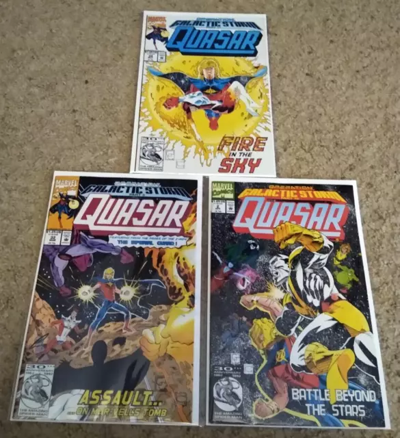 QUASAR #32,33(misprint),34 NM 1992 Marvel Comics - Greg Capullo covers