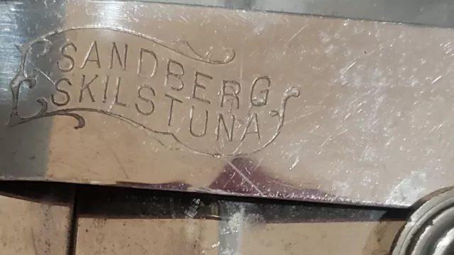 ANTIQUE SWEDEN TILE Furnace Stove Door Metal Sandberg Eskilstuna $30.00 ...