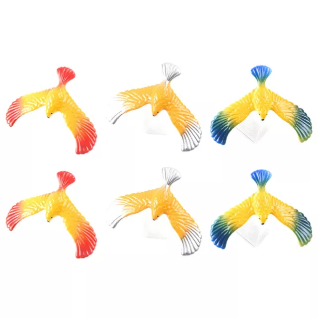 6PCS Balancing Eagle Plastic Pyramid Balance Bird Balancing Bird Stacking Puzzle