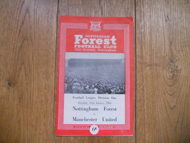 Nottingham Forest v Manchester United  Division 1 1964/1965