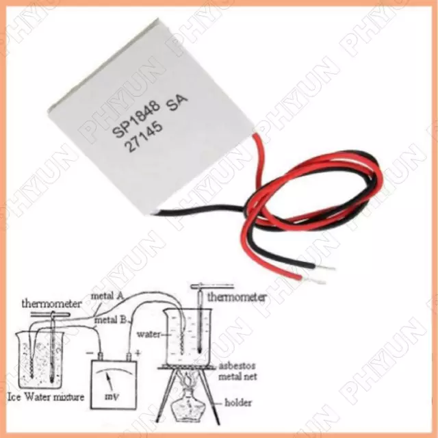 2x SP1848-27145 Thermoelectric Power Generator/Cooler Peltier Module 40x40x3.4mm