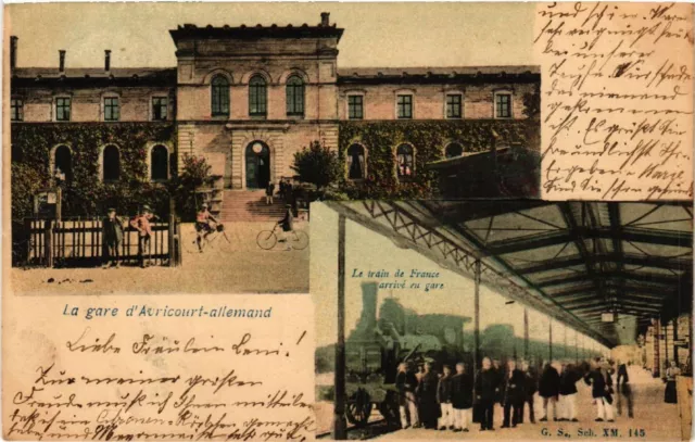 CPA AK AVRICOURT-ALLEMAND - DEUTSCH-AVRICOURT - Bahnhof - La Gare (388055)