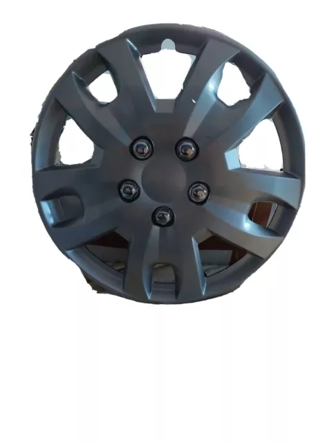 Gyro 15" Car Wheel Trims Hub Caps Plastic Covers Set of 4 Silver Universal