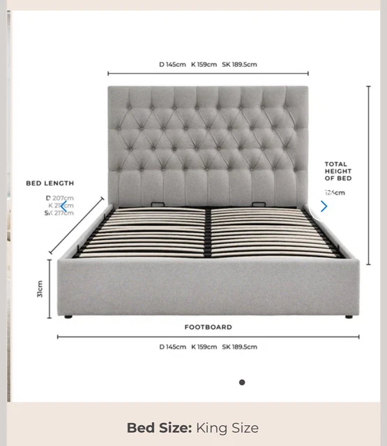 DUSK OTTOMAN BED king £250.00 PicClick UK