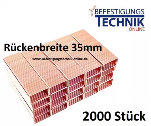 Klammern 35×18mm für Kartonverschlusshefter Bostitch Akku DSA-3519-E DSA-3522-E