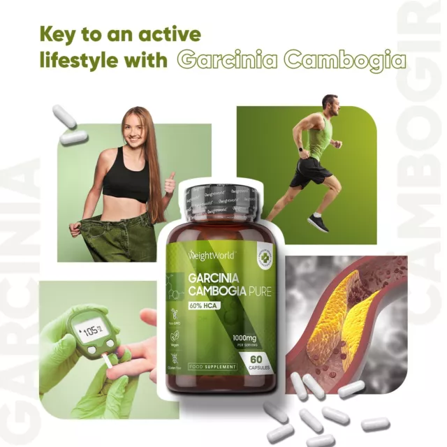 Garcinia cambogia 60Capsules - Weightloss & Detox - 1000mg fruit extract - Vegan 2