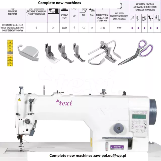 TEXI TRONIC 7 NF PREMIUM for  light and medium  + TABLE  NEW Sewing Machine FR 2