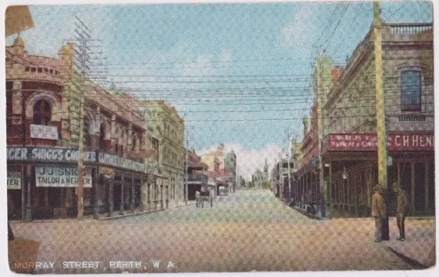 Postcard Murray Street Perth Western Australia by Austral Stores to Tanunda SA