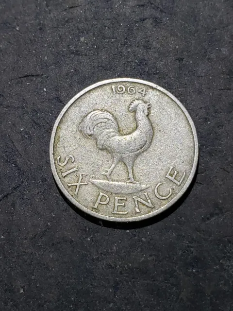 1964 Malawi Six Pence Coin