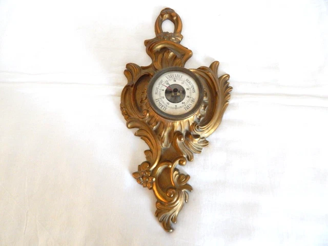 BAROMÈTRE ANCIEN EN bronze style Louis XV EUR 70,00 - FR