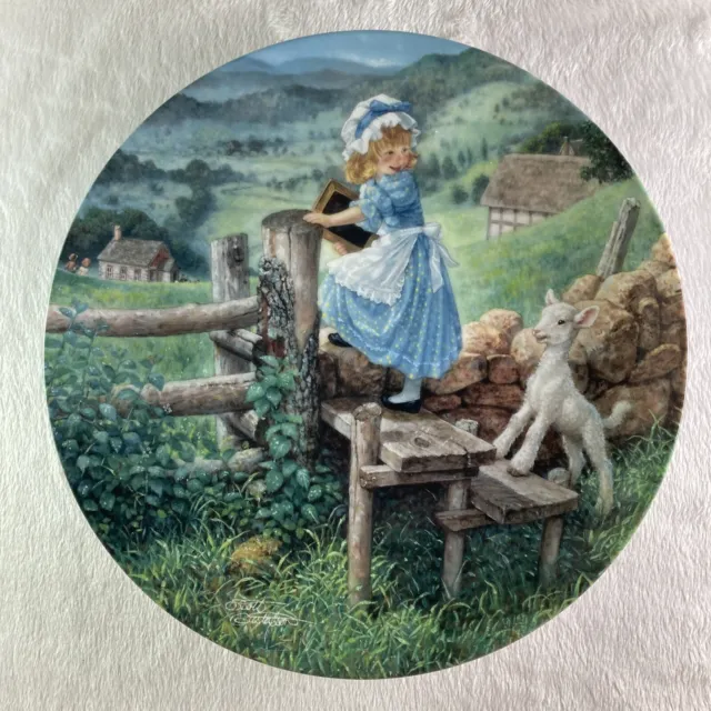 MARY HAD A LITTLE LAMB Plate Classic Mother Goose #2 Scott Gustafson Lamb Sure..