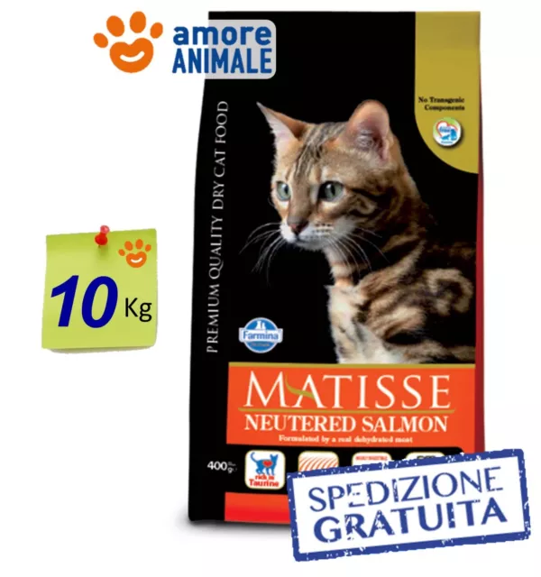 Farmina Matisse Neutered Salmone 10 kg per Gatti sterilizzati - Crocchette Gatto