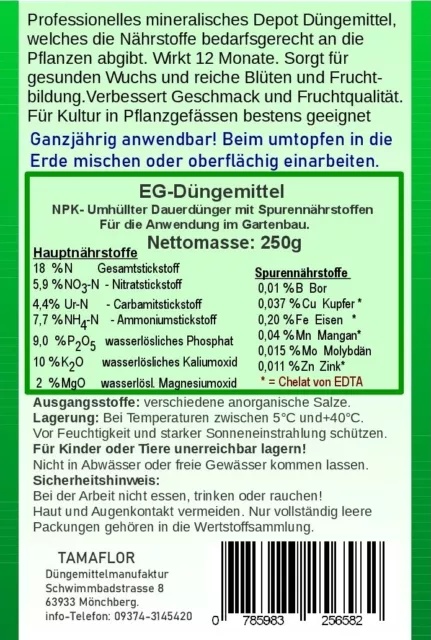 Dünger  Granatapfel, Punica  Profi Dauerdünger  wirkt 12 Monate 2