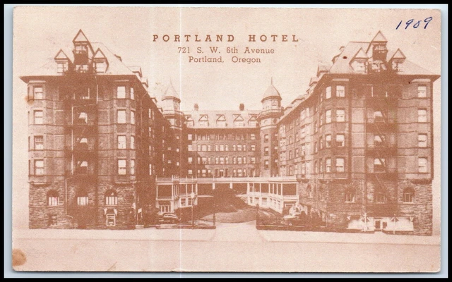 Postcard Portland Hotel 6th Avenue Portland OR W57