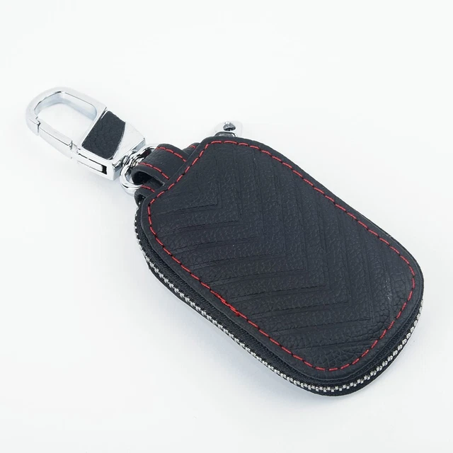 Bag Key Cover Accessory Black Car Chain Fob Leather Part Portable Accs