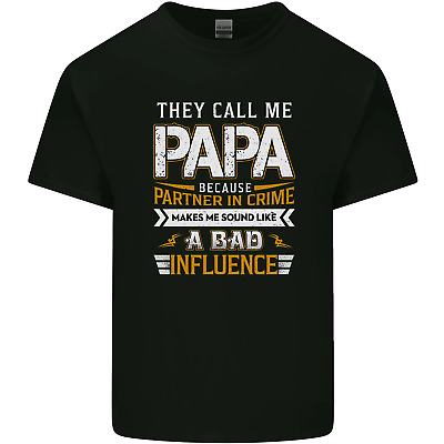 They Call Me Papa Funny Fathers Day Mens Cotton T-Shirt Tee Top