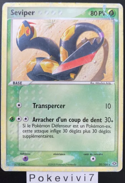 Carte Pokemon SEVIPER 20/106 Rare Bloc EX EMERAUDE FR OCCASION