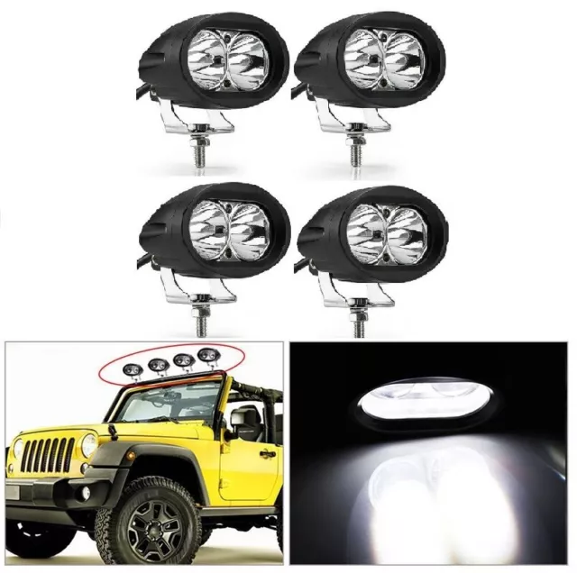 4x Motorrad Scheinwerfer Lampe 20W Auto Nebelscheinwerfer 2000Lm 4D lense LED 4x Motorrad Scheinwerfer Lampe 20W Auto Nebelscheinwerfer 2000Lm 4D lense LED