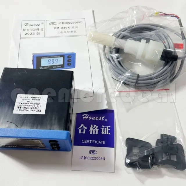 CM-230K Online Water Conductivity Meter Monitor w/ Electrode Supports Alarms