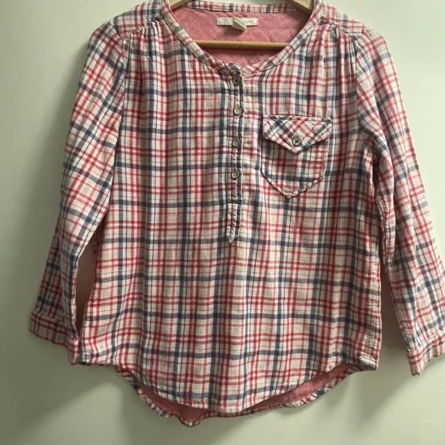 Levi's Women's Long Sleeve Plaid Check Shirt Size M Country Western 90s Button